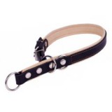 CoLLaR Szorító bőr nyakörv- 50 - 55cm, 20mm - fekete