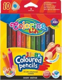 Colorino Kids Színes ceruzakészlet 10 db-os, 8.9 cm Colorino MINI JUMBO trio, háromszög test
