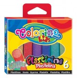 Colorino Kids Színes gyurmakészlet, 6 db-os, GLITTER, Colorino