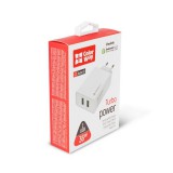Colorway 2x USB-A Hálózati Gyorstöltő Adapter 36W - Fehér (CW-CHS017Q-WT)