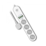 ColorWay CW-CHE44W 220V Elosztó 4 aljzatos 2m - Fehér (CW-CHE44W)