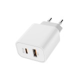 ColorWay CW-CHS037PD-WT hálózati gyorstöltő 30 W, USB-C Power Delivery, USB-A Quick Charge 3.0, fehér