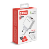 Colorway CW-CHS042PD-WT USB-A / USB-C Hálózati Gyorstöltő Adapter 45W - Fehér (CW-CHS042PD-WT)