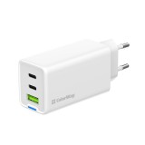 ColorWay CW-CHS058PD-WT hálózati GaN gyorstöltő 65 W, 2x USB-C, USB-A, PPS, fehér