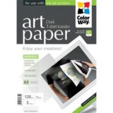 ColorWay Fotópapír ART series pólóra vasalható fólia (sötét) 120 g  A4 5 lap (PTD120005A4)