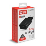 ColorWay USB töltő adapter 1USB Quick Charge 3.0 (18W) Black  CW-CHS013Q-BK