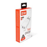 Colorway USB töltő adapter (2xUSB, Auto ID, 2.1A, 10W, fehér, CW-CHS015-WT)