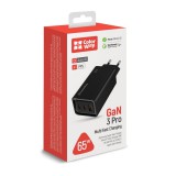 ColorWay USB töltő adapter GaN3 Pro Power Delivery (USB-A + 2 USB TYPE-C) (65W) Black CW-CHS039PD-BK