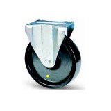 colson Fix görgő, fekete antisztatikus (ESD) poliamid futófelület, 160 mm, 350 kg teherbírás, talpas felfogatás