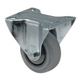 colson Fix kerék, horganyzott villába szerelve, prémium PERFORMA tömörgumi futófelület, 125 mm, 150 kg teherbírás, talpas felfogatás