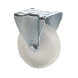 colson Fix kerék, (poliamid) műanyag futófelület, horganyzott villába szerelve, 125 mm, 150 kg teherbírás, talpas felfogatás