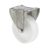 colson Fix kerék, (poliamid) műanyag futófelület, rozsdamentes villába szerelve, 125 mm, 200 kg teherbírás, talpas felfogatás