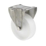 colson Fix kerék, (poliamid) műanyag futófelület, rozsdamentes villába szerelve, 80 mm, 150 kg teherbírás, talpas felfogatás