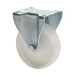 colson Fix kerék, (polipropilén) műanyag futófelület, horganyzott villába szerelve, 125 mm, 150 kg teherbírás, talpas felfogatás