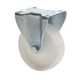 colson Fix kerék, (polipropilén) műanyag futófelület, horganyzott villába szerelve, 80 mm, 100 kg teherbírás, talpas felfogatás