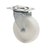 colson Forgó kerék, (poliamid) műanyag futófelület, horganyzott villába szerelve, 200 mm, 400 kg teherbírás, talpas felfogatás