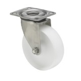 colson Forgó kerék, (polipropilén) műanyag futófelület, horganyzott villába szerelve,100 mm, 160 kg teherbírás, talpas felfogatás