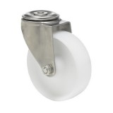 colson Forgó kerék, (polipropilén) műanyag futófelület, horganyzott villába szerelve, 125 mm, 180 kg teherbírás, furatos felfogatás