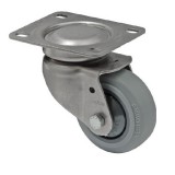 colson Forgó kerék, rozsdamentes villába szerelve, prémium PERFORMA tömörgumi futófelület, 100 mm, 150 kg teherbírás, talpas felfogatás