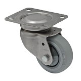 colson Forgó kerék, rozsdamentes villába szerelve, prémium PERFORMA tömörgumi futófelület, 125 mm, 150 kg teherbírás, talpas felfogatás