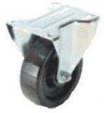 colson Hőálló (+250 C-ig) Fix kerék, rozsdamentes villába szerelve, Gumis futófelület, 100 mm, 75 kg teherbírás, talpas felfogatás