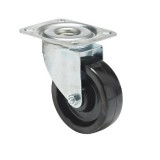 colson Hőálló (+280 C-ig) Forgó kerék, horganyzott villába szerelve, fenolgyantával kevert futófelület, 125 mm, 150 kg teherbírás, talpas felfogatás