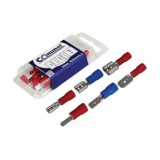 Commel Szigetelt csúszósaru szett - csap+hüvely, 1.5-2.5mm2, 4,8mm, 10+10db/csomag