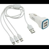 Compass USB 3in1 phone charger (micro USB, iPhone, USB C) (8591686076837)