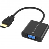Conceptronic ABBY20B video átalakító kábel 0,25 M HDMI A-típus (Standard) VGA (D-Sub) Fekete (ABBY20B)