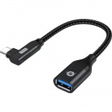 CONCEPTRONIC Adapter USB-C -> USB-A 3.0 OTG 90°gew. schwarz (ABBY19B)