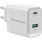 Conceptronic ALTHEA20W45 mobiltelefon töltő Univerzális Fehér Váltakozó áram Gyorstöltés Beltéri (ALTHEA20W45)