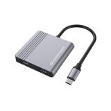 Conceptronic DONN13G dokkoló állomás és port replikátor Vezetékes USB 3.2 Gen 1 (3.1 Gen 1) Type-C Szürke (DONN13G)