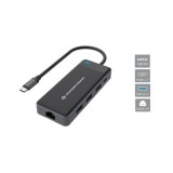 Conceptronic DONN14G dokkoló állomás és port replikátor Vezetékes USB 3.2 Gen 1 (3.1 Gen 1) Type-C Szürke (DONN14G)