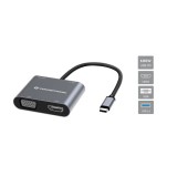 Conceptronic DONN16G dokkoló állomás és port replikátor Vezetékes USB 3.2 Gen 1 (3.1 Gen 1) Type-C Fekete, Ezüst