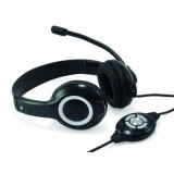 Conceptronic fejhallgató - cchatstar (usb, hanger&#337;szabályzó, 200 cm kábel, fekete) cchatstaru2b
