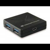 Conceptronic HUBBIES02B hálózati csatlakozó USB 3.2 Gen 1 (3.1 Gen 1) Mini-B 5000 Mbit/s Fekete (HUBBIES02B)