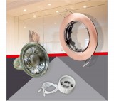 Conlight Antik billenthető kerek spot keret Szett 5W meleg fehér (WW) GU10 COB spottal