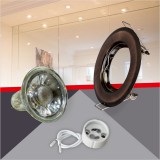 Conlight Antik fix kerek spot keret Szett 5W hideg fehér (CW) GU10 COB spottal