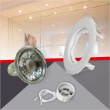 Conlight Fehér fix kerek spot keret Szett 5W meleg fehér (WW) GU10 COB spottal