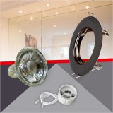 Conlight Grafit fix kerek spot keret Szett 5W meleg fehér (WW) GU10 COB spottal