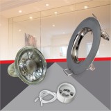 Conlight Króm fix kerek spot keret Szett 5W hideg fehér (CW) GU10 COB spottal