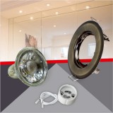 Conlight Matt réz fix kerek spot keret Szett 5W hideg fehér (CW) GU10 COB spottal