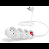 CONNECT IT hosszabbító 230V, 3 aljzat kapcsolóval, 1,5m, fehér (CI-1288)