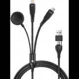 CONNECT IT Wirez 6in1, 1,25 m, fekete (CCA-2300-BK)