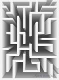 Consalnet 3D labirintus vlies poszter, fotótapéta 2455VE-A /206x275 cm/