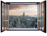 Consalnet Ablakból a kilátás, New York vlies poszter, fotótapéta 824VEZ4 /201x145 cm/