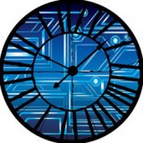 Consalnet Absztrakt minta az óra mögött vlies poszter, fotótapéta 10719VEZ1 /208x208 cm/