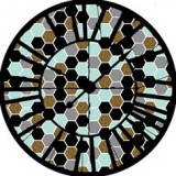 Consalnet Absztrakt minta az óra mögött vlies poszter, fotótapéta 10730VEZ1 /208x208 cm/