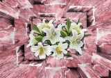 Consalnet Absztrakt virágokkal poszter, fotótapéta, Vlies (104 x 70,5 cm)