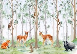 Consalnet Állatok az erdőben poszter, fotótapéta Vlies (152,5 x 104 cm)